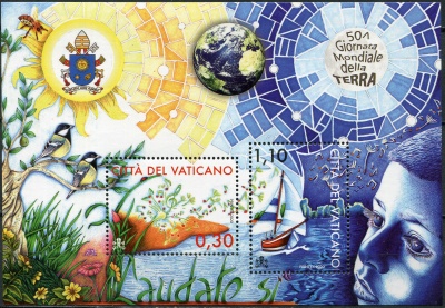 Ватикан. 2020. 50-я годовщина Дня Земли (Почтовый блок. MNH OG)