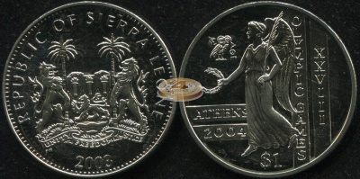 Сьерра Леоне. 1 доллар. 2003 (Unc)