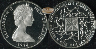 Новая Зеландия. 1 доллар. 1974 (Proof. Серебро)