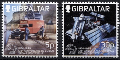 Гибралтар. 1999. 125 лет Всемирному Почтовому Союзу (Серия. MNH OG)