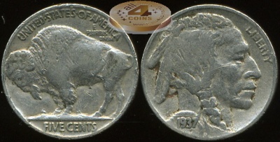 США. 5 центов. 1937 (VF)