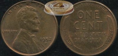 США. 1 цент. 1952.D (Unc)
