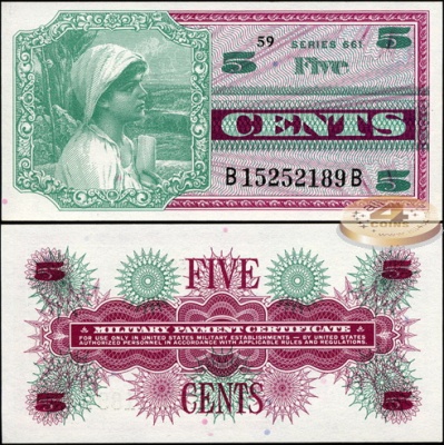 США. 5 центов (Unc) 1968