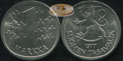Финляндия. 1 марка. 1977 (Unc)