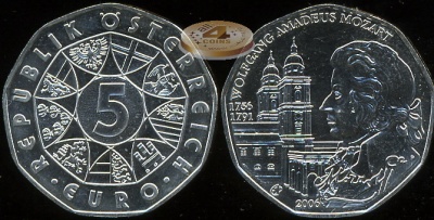 Австрия. 5 евро. 2006 (Unc. Серебро)