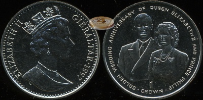 Гибралтар. 1 крона. 1997 (Prooflike)