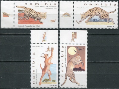Намибия. 2018. Маленькие кошки Намибии. K1 (Серия. MNH OG)