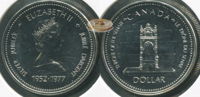 Канада. 1 доллар. 1977 (Unc. Серебро)