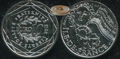 Франция. 10 евро. 2012 (Unc. Серебро)