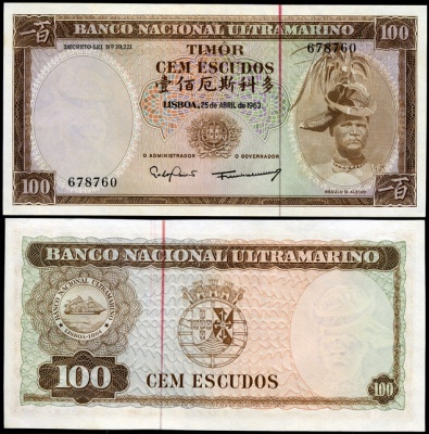 Тимор. 100 Эскудо (Unc) 1963