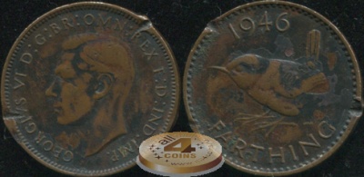 Великобритания. 1 фартинг. 1946. ( VF-)