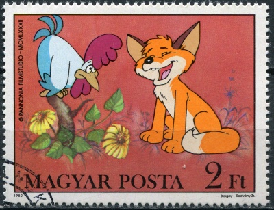 Венгрия. 1982. Вук и петух (Почтовая марка. CTO Гашеная)