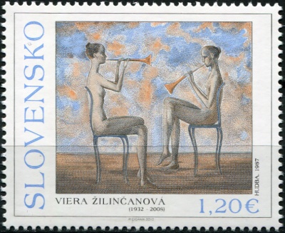 Словакия. 2012. Искусство. 80 лет со дня рождения Viera Žilinčanová (Почтовая марка. MNH OG)