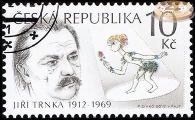 Чехия. 2012. Иржи Трнка [1912-1969], художник (Почтовая марка. CTO Гашеная)