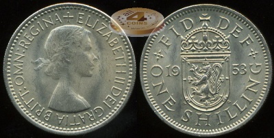 Великобритания. 1 шиллинг. 1953 (Unc)