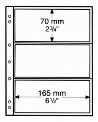 Лист Numis на 3 ячейки (Leuchtturm)