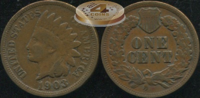 США. 1 цент. 1903 (aXF)