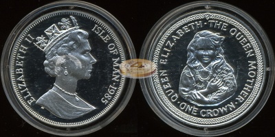 Остров Мэн. 1 крона. 1985 (Proof. Серебро)