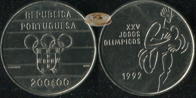 Португалия. 200 эскудо. 1992 (Unc)