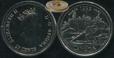 Канада. 25 центов. 1999 (Unc)