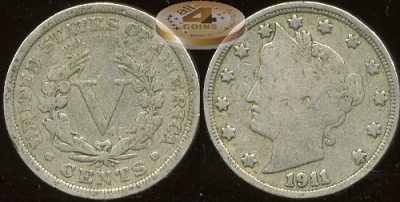 США. 5 центов. 1911 (VG)