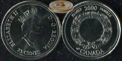 Канада. 25 центов. 2000 (Unc)