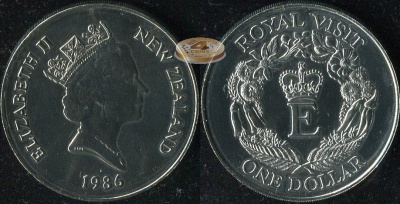 Новая Зеландия. 1 доллар. 1986 (Unc)