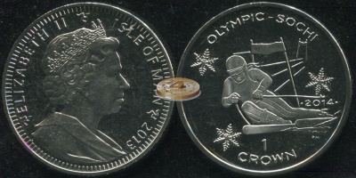 Остров Мэн. 1 крона. 2013 (Unc)