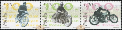 Польша. 2003. 100 лет мотогонкам в Польше (Сцепка. MNH OG)