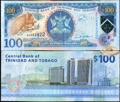 Тринидад и Тобаго. 100 долларов (Unc. Юбилейная). 2006
