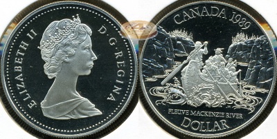 Канада. 1 доллар. 1989 (Proof. Серебро)