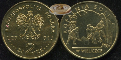 Польша. 2 злотых. 2001 (Unc)
