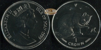 Остров Мэн. 1 крона. 1999 (Unc)