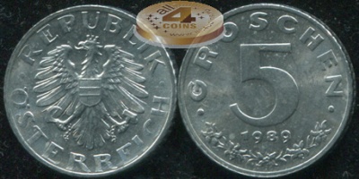 Австрия. 5 грошенов. 1985 (Unc)