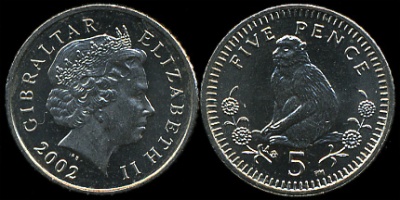 Гибралтар. 5 пенсов. 2002 (Prooflike)