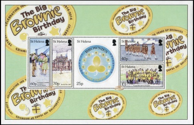 Остров Святой Елены. 2014. Празднование Столетия Brownie. 1914-2014 (Малый лист. MNH OG)