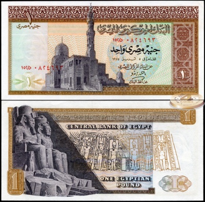 Египет. 1 фунт (Unc) 1975