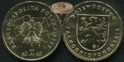 Польша. 2 злотых. 2005 (Unc)