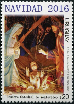 Уругвай. 2016. Рождество (Почтовая марка. MNH OG)