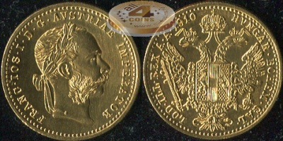 Австрия (Австро-Венгрия). Дукат. 1910 (Unc. Золото)