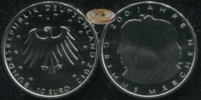 Германия. 10 евро. 2012 (Proof-Like)