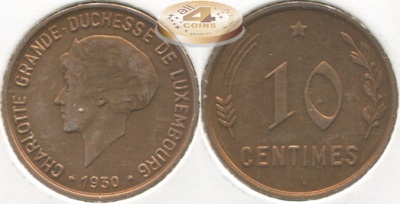 Люксембург. 10 центезимо. 1930 (aUnc)