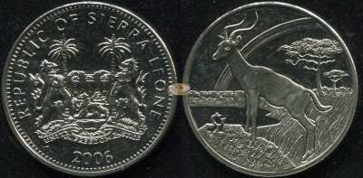 Сьерра Леоне. 1 доллар. 2006 (Unc)