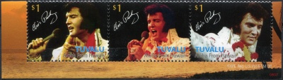Тувалу. 2008. Элвис Пресли - 35-летие концерта "Aloha From Hawaii" (Сцепка. MNH OG)