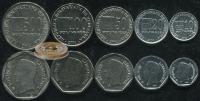 Венесуэла. Набор №6 (5 монет) 2002-04