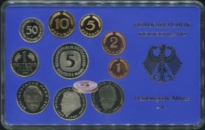 Германия (ФРГ). Официальный набор (Proof. 10 монет) 1996.J