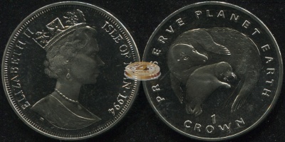 Остров Мэн. 1 крона. 1994 (Unc)
