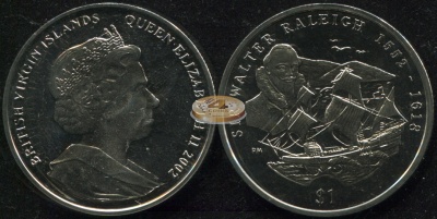 Британские Виргинские о-ва. 1 доллар. 2002 (Unc)