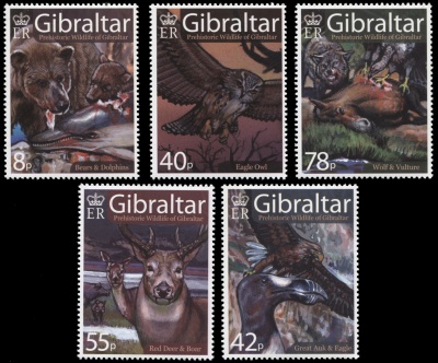 Гибралтар. 2007. Доисторические животные Гибралтара (Серия. MNH OG)