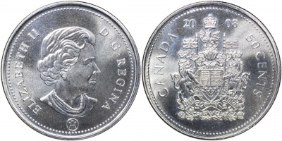 Канада. Монета 50 центов. 2008 (KM#494. Unc)